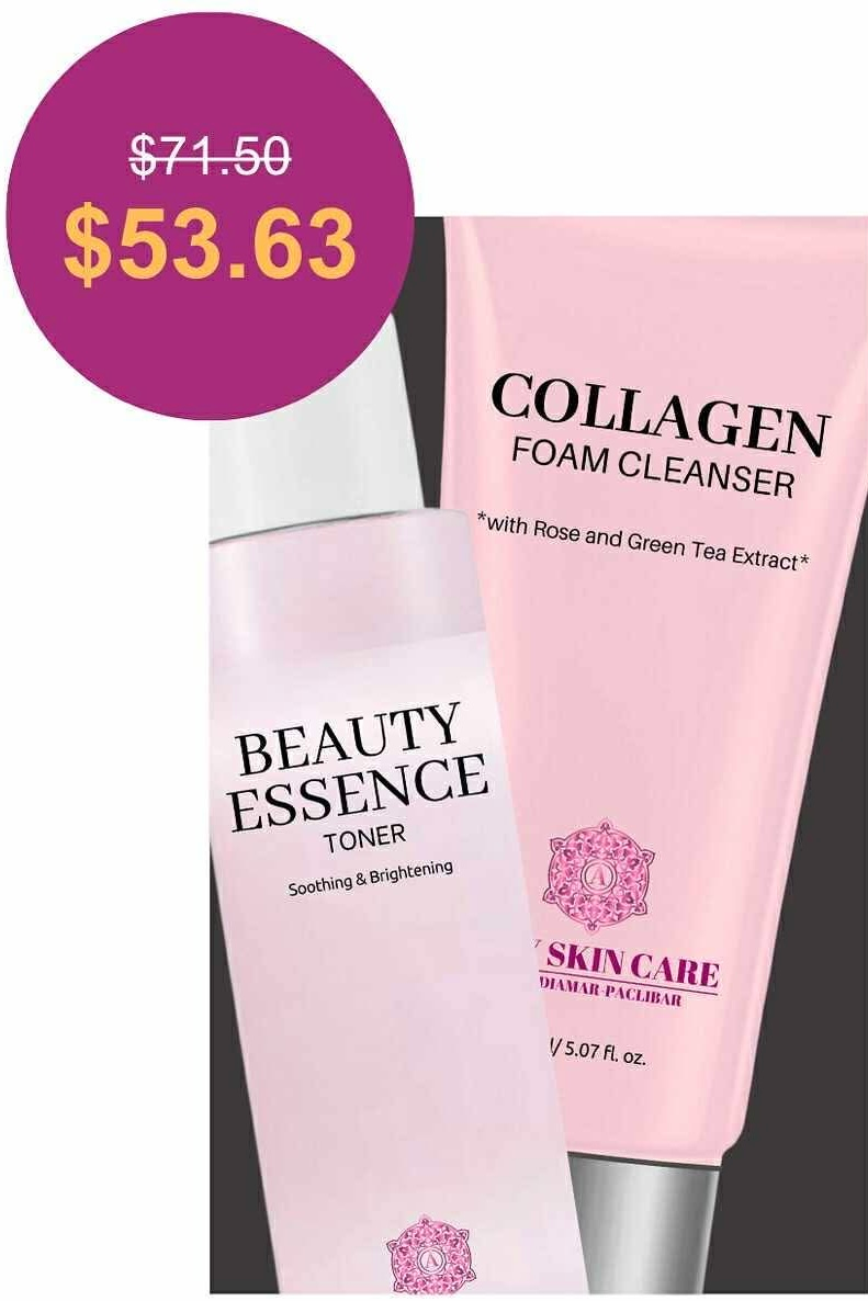 Collagen Foam Cleanser and Beauty Essence Toner