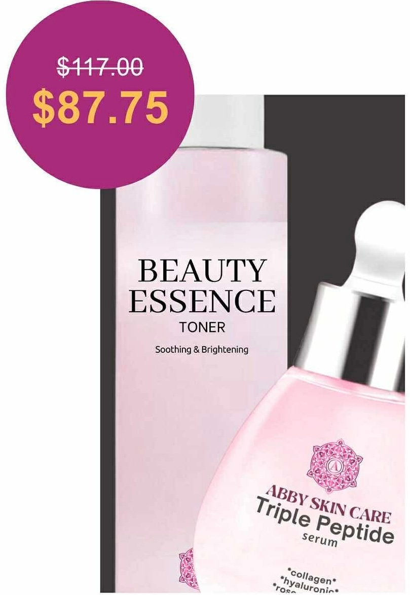 Triple Peptide Serum and Beauty Essence Toner